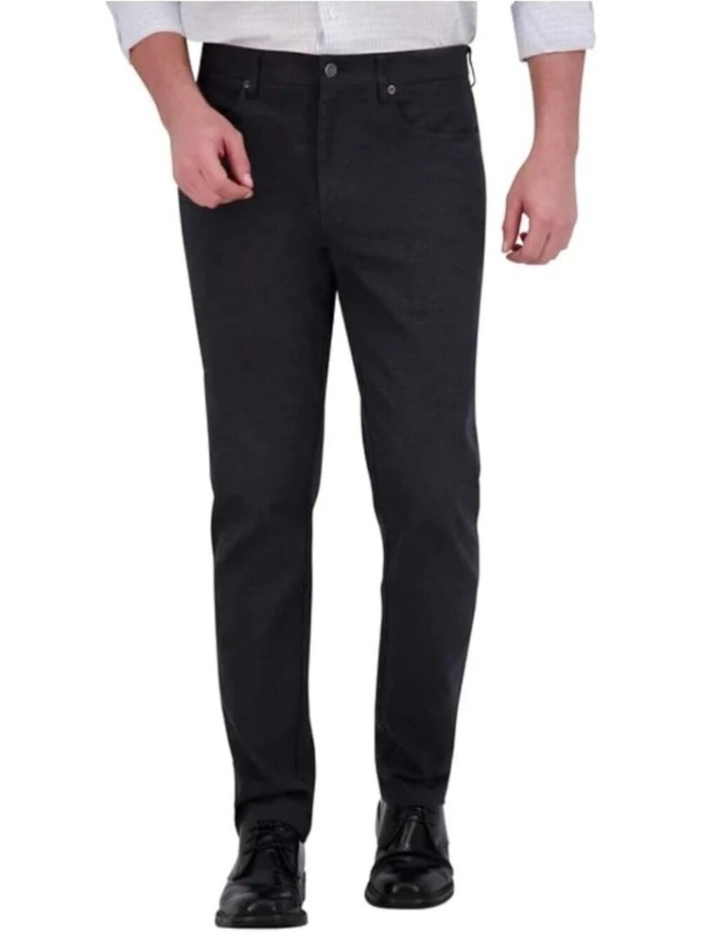 NWT Kirkland Signature Men's 30x29 Black Gray Brushed 5-Pocket Pants Stretch